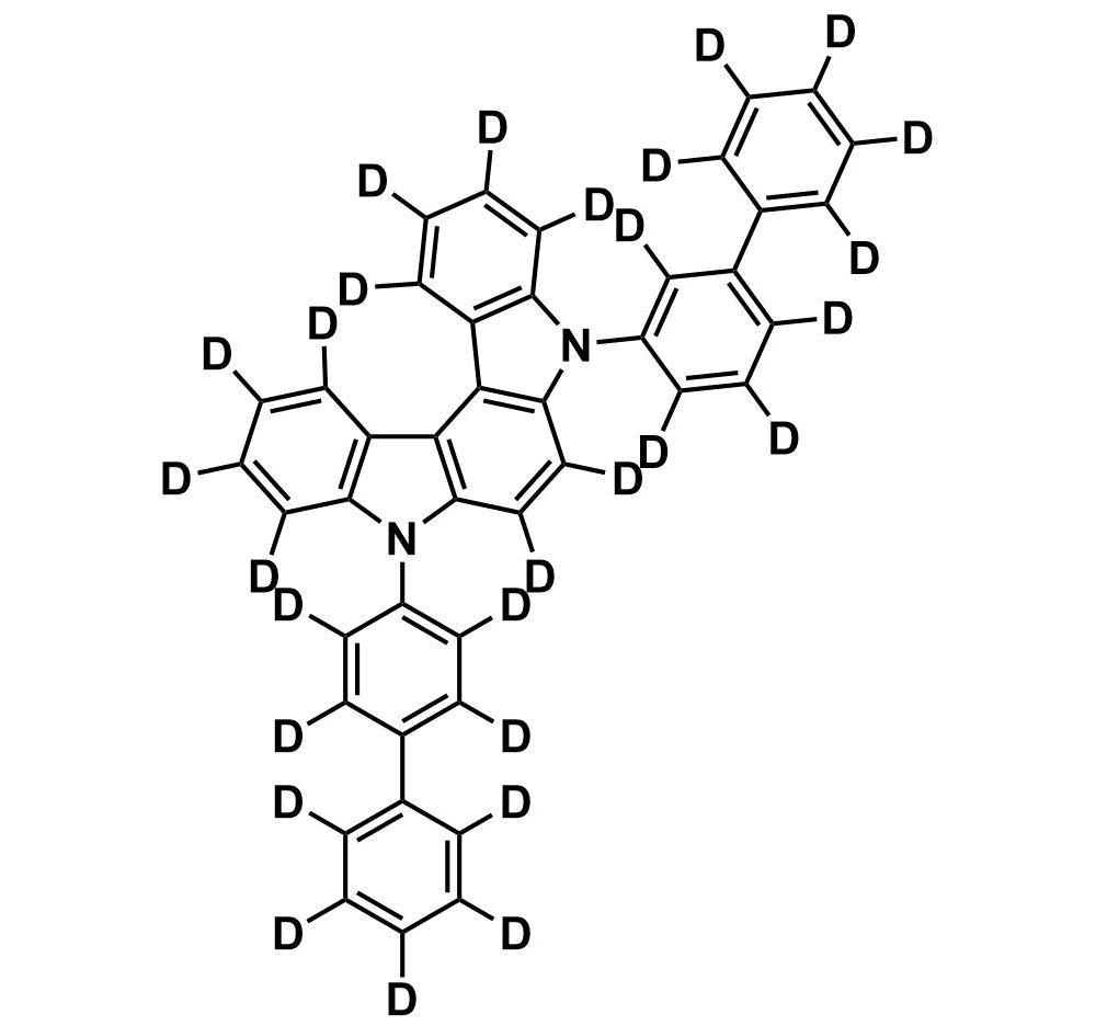 5-([1,1'-biphenyl]-3-yl-d9)-8-([1,1'-biphenyl]-4-yl-d9)-5,8-dihydroindolo[2,3-c]carbazole-1,2,3,4,6,7,9,10,11,12-d10
